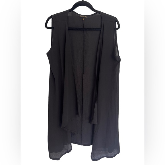 Simplicity Women’s Sleeveless Cardigan. Size L Color Black - Picture 1 of 3